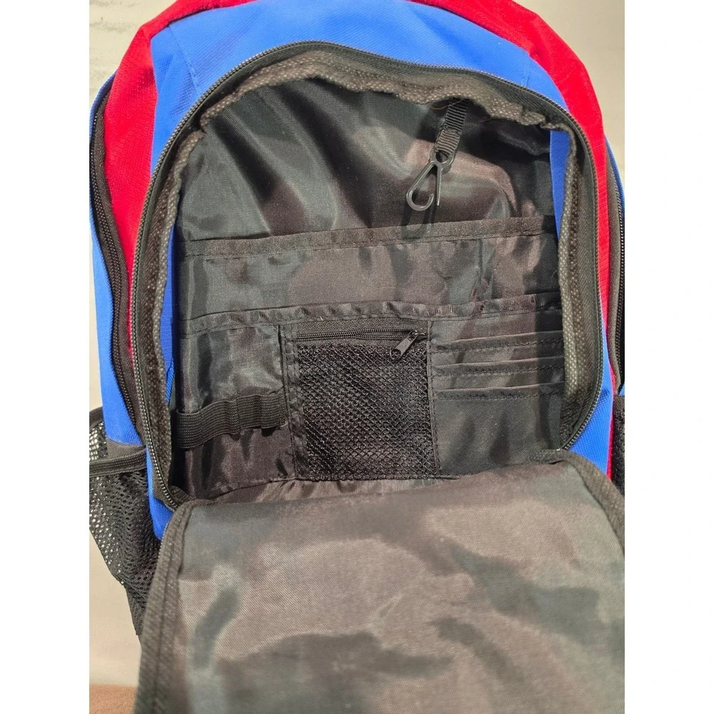 New York Giants NFL Backpack Blue Red Embroidered Logo School Travel Bag Mens
